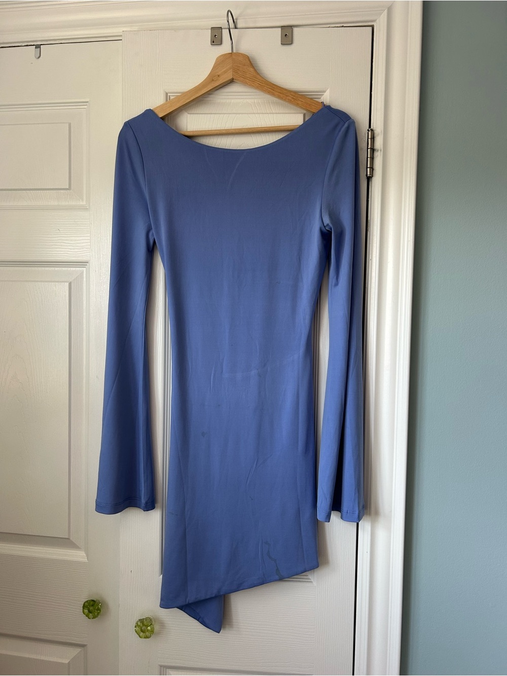 Meshki Periwinkle Blue Long Sleeve Mini Dress